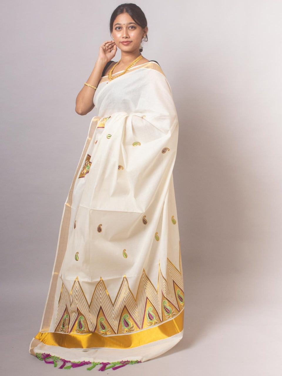 Traditional ONAM Kasavu Collection KERALA COTTON