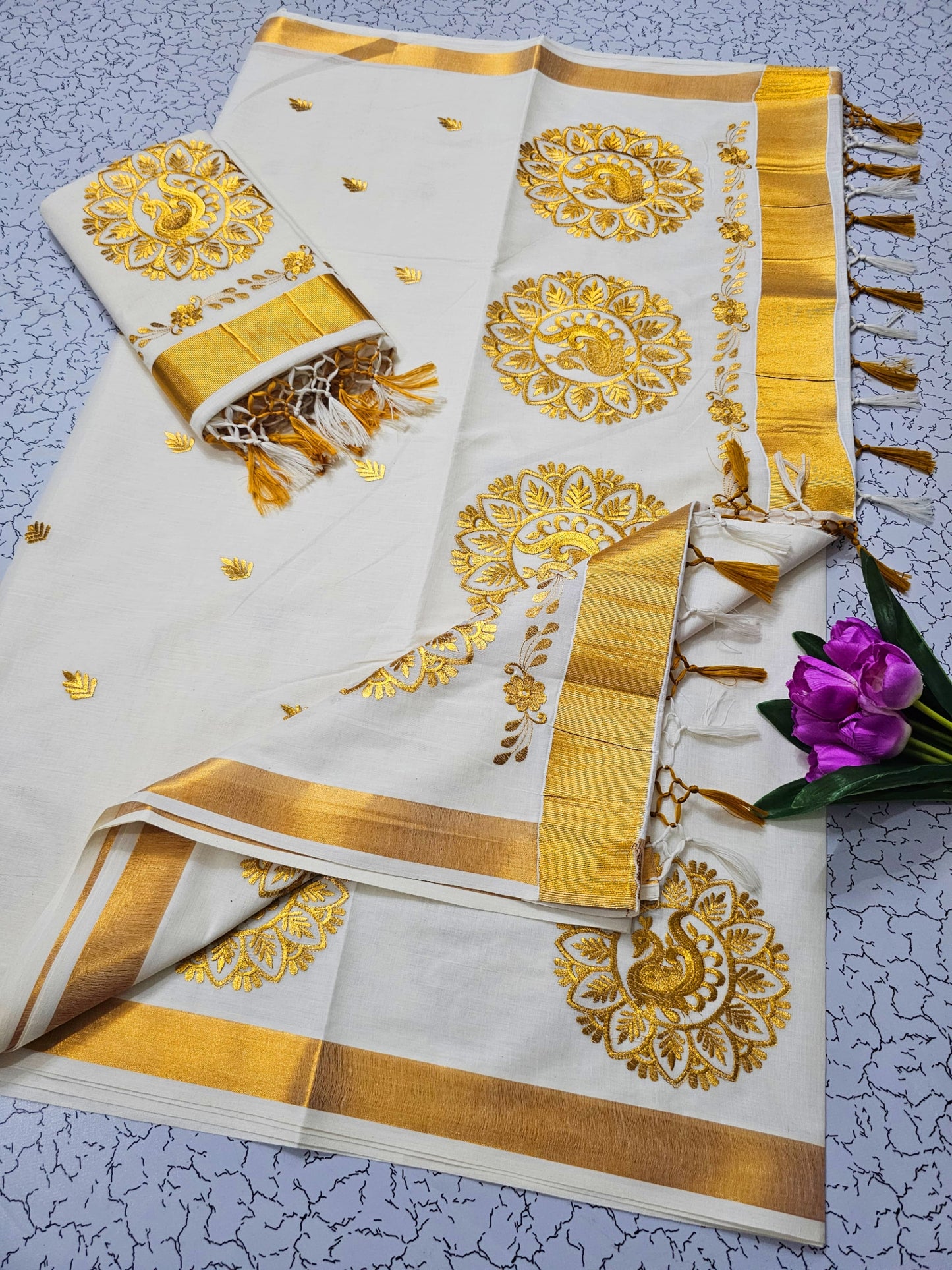 Traditional ONAM Kasavu Collection KERALA COTTON