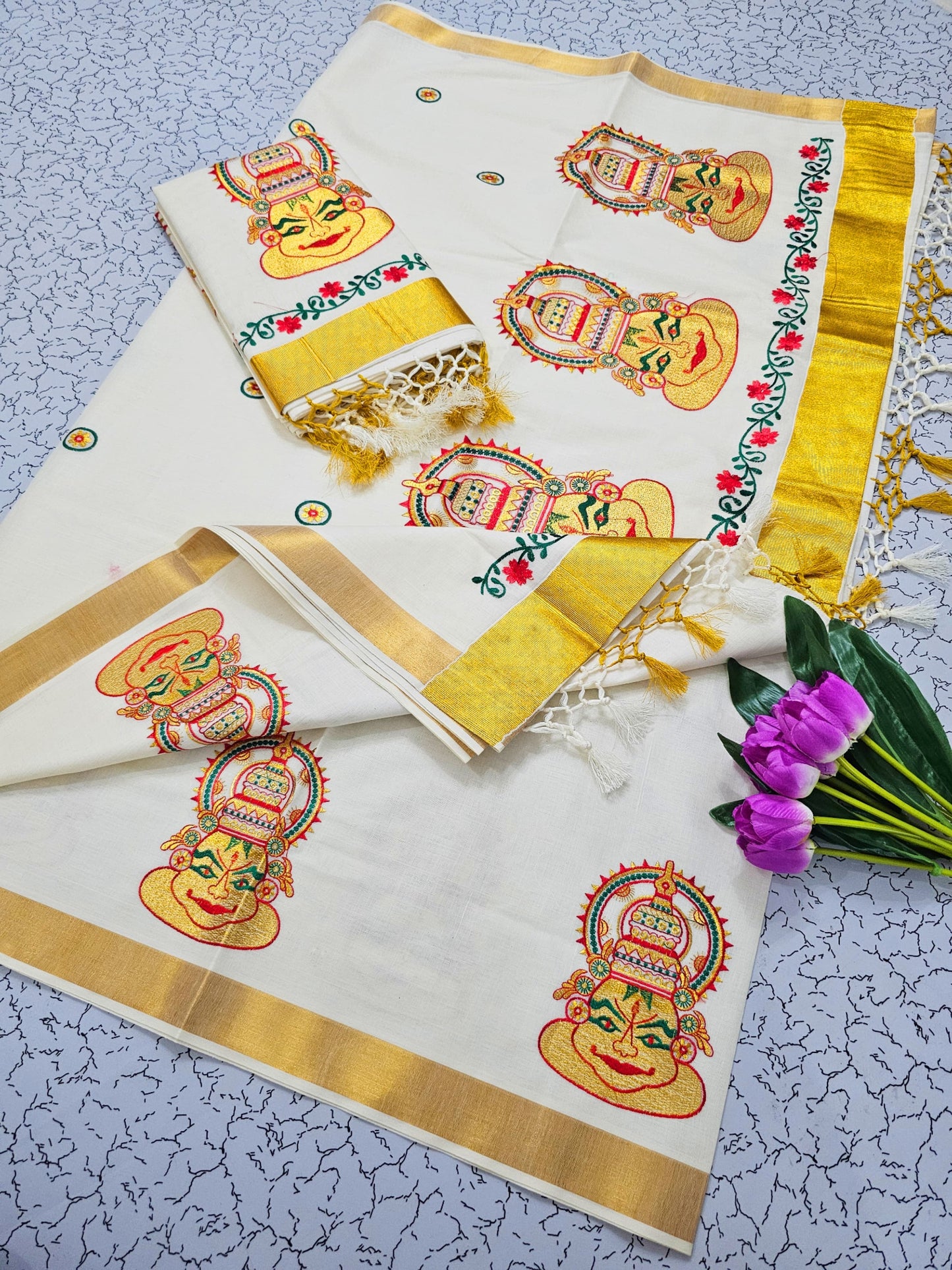 Traditional ONAM Kasavu Collection KERALA COTTON