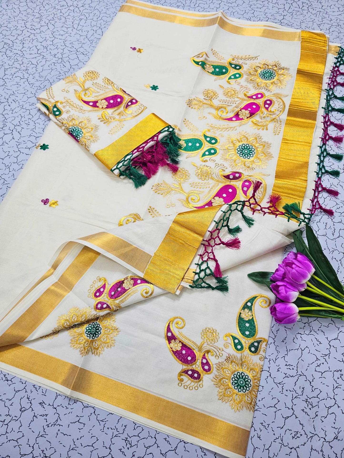 Traditional ONAM Kasavu Collection KERALA COTTON