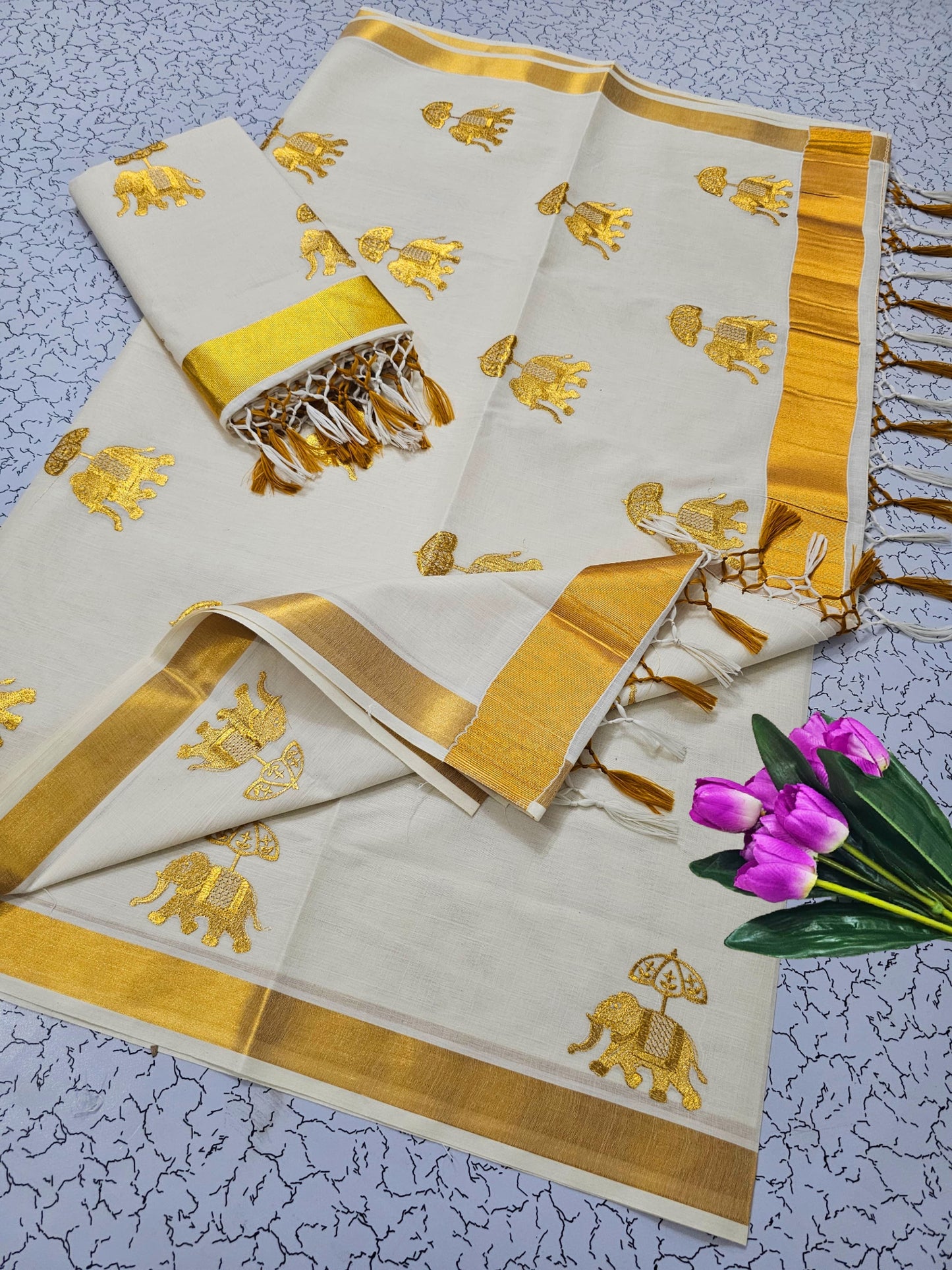 Traditional ONAM Kasavu Collection KERALA COTTON
