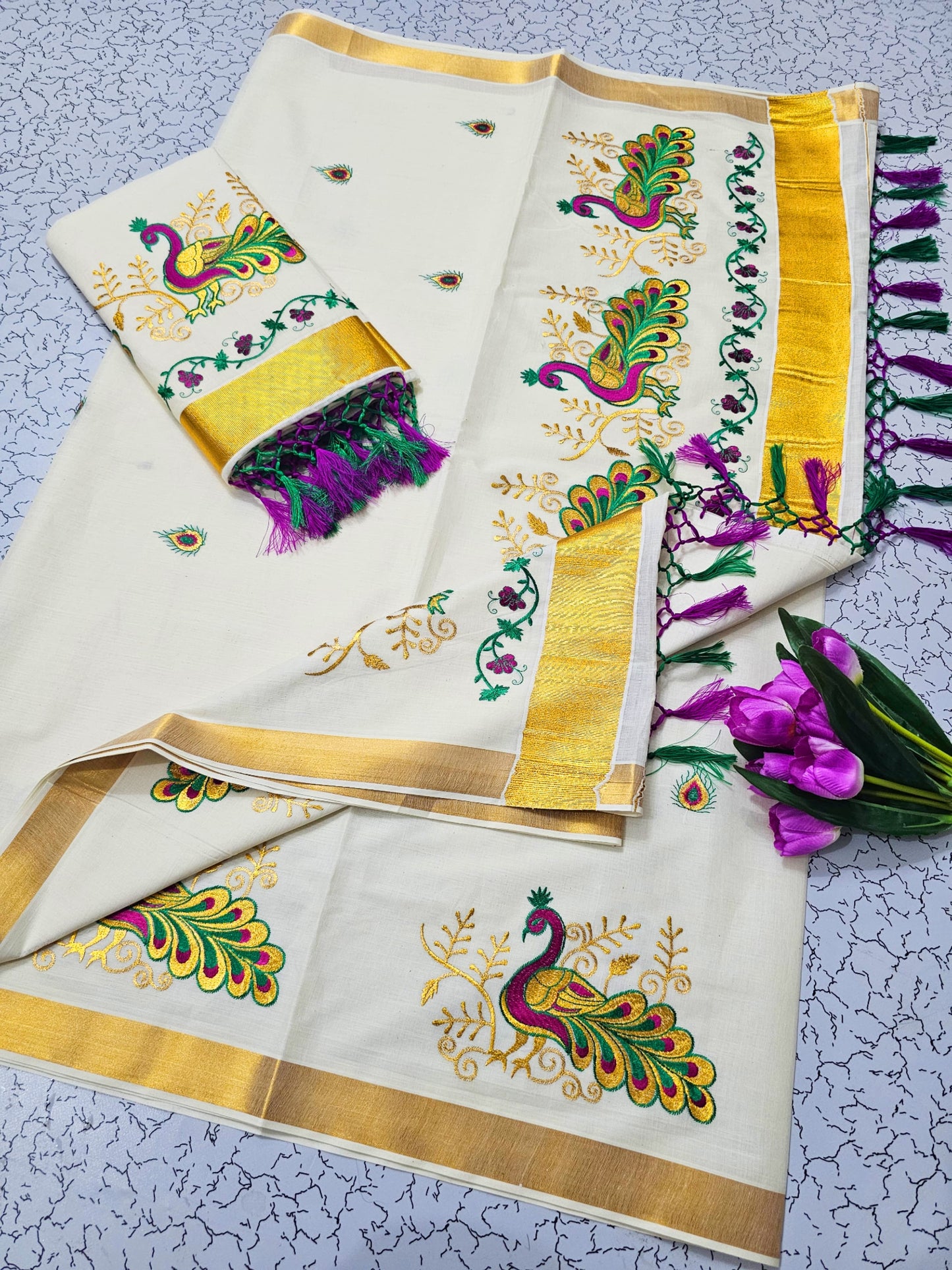 Traditional ONAM Kasavu Collection KERALA COTTON