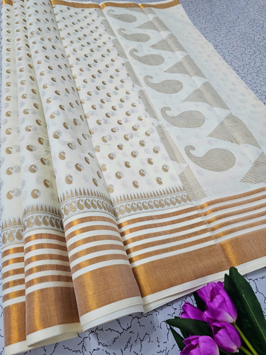 PRINTED WORK Kerala COTTON SAREES