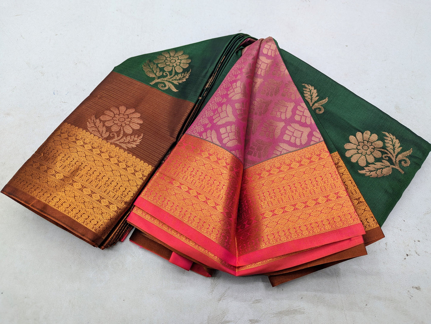 Fancy contrast Border SOFT SILK Sarees _