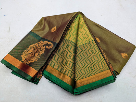 Fancy contrast Border SOFT SILK Sarees _