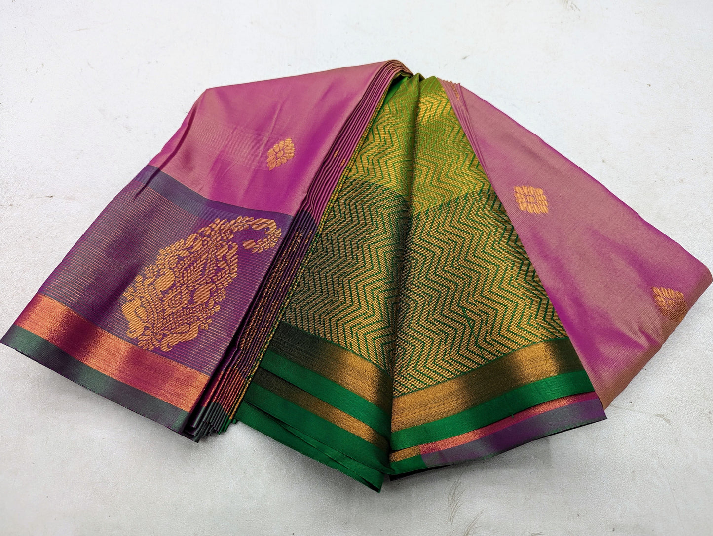 Fancy contrast Border SOFT SILK Sarees _