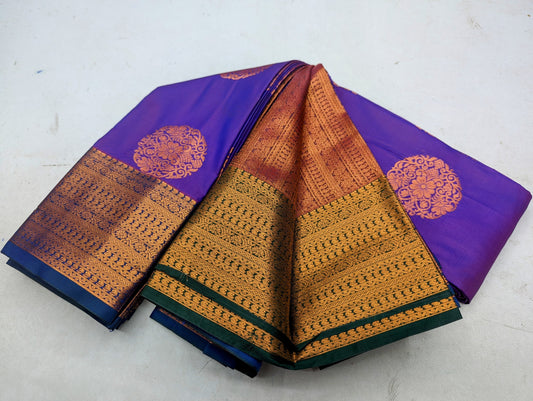 Fancy contrast Border SOFT SILK Sarees _