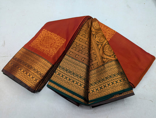 Fancy contrast Border SOFT SILK Sarees _