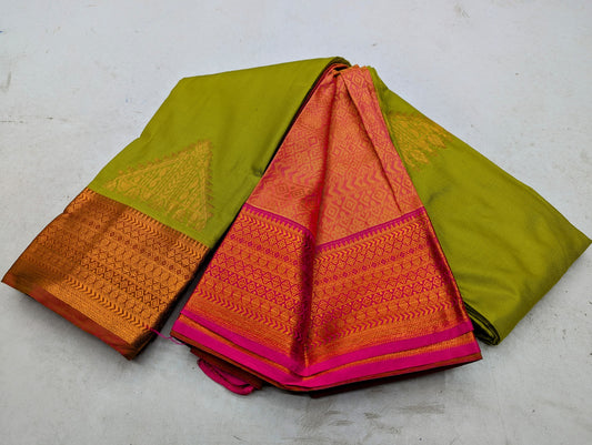 Fancy contrast Border SOFT SILK Sarees _