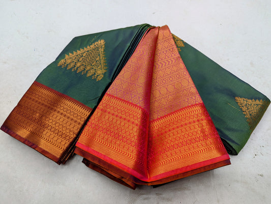 Fancy contrast Border SOFT SILK Sarees _