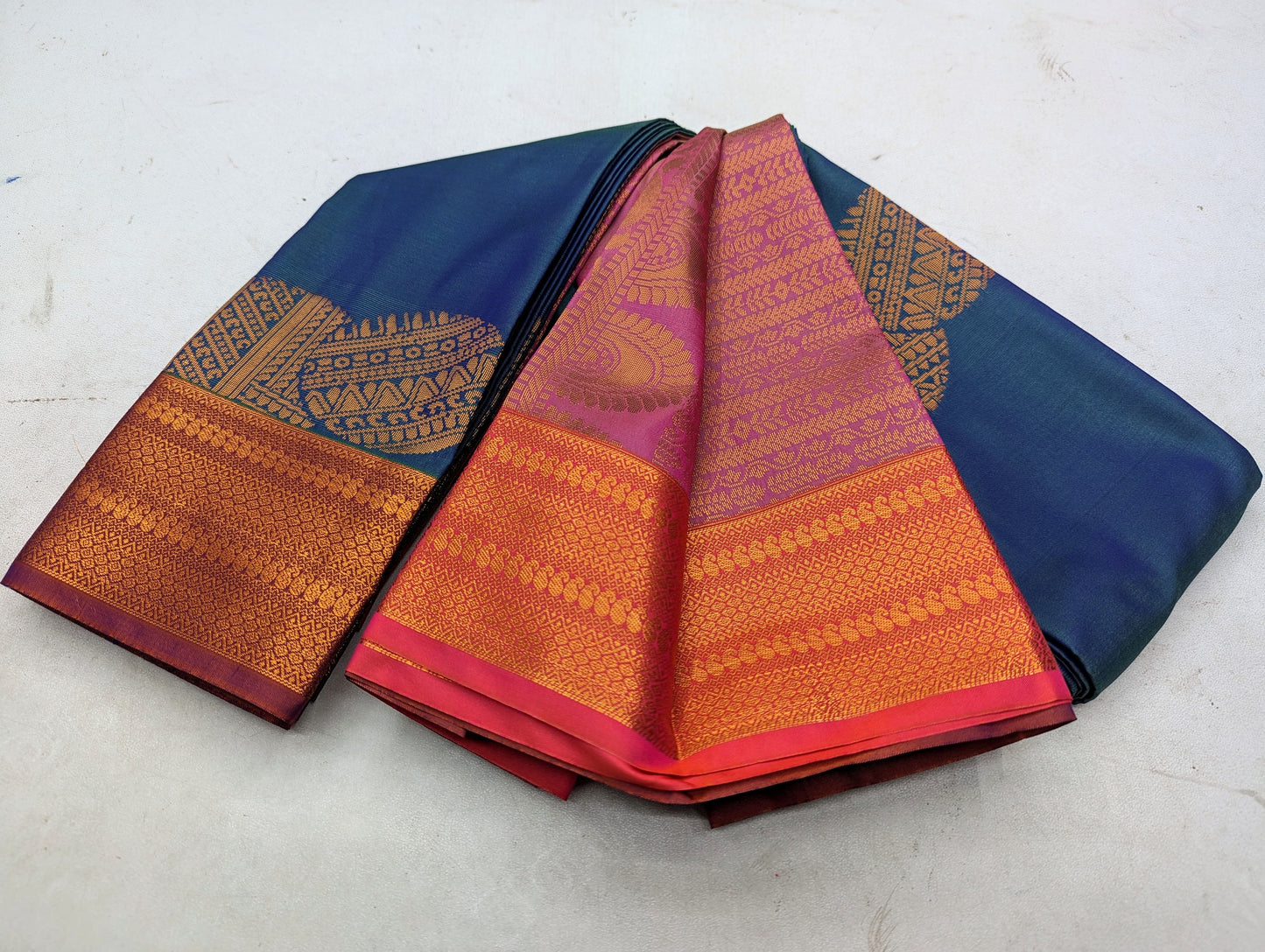 Fancy contrast Border SOFT SILK Sarees _