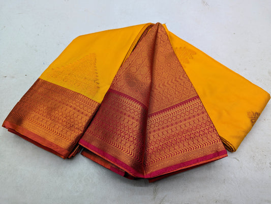 Fancy contrast Border SOFT SILK Sarees _