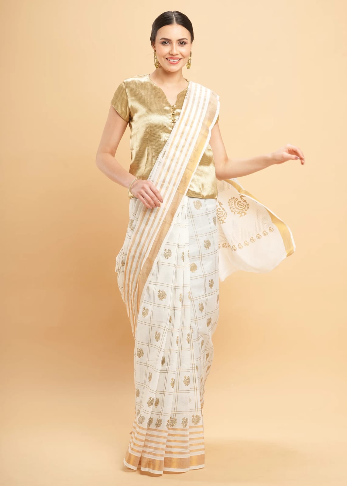 PRINTED WORK Kerala COTTON SAREES