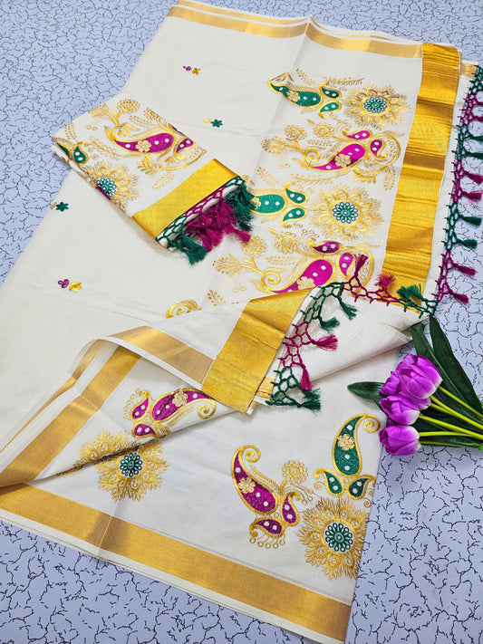 Traditional ONAM Kasavu Collection  KERALA COTTON