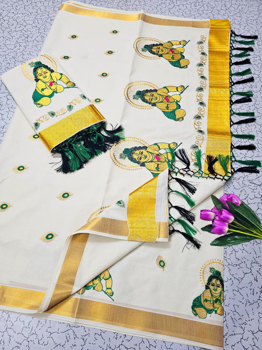 Traditional ONAM Kasavu Collection  KERALA COTTON