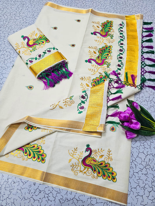 Traditional ONAM Kasavu Collection  KERALA COTTON