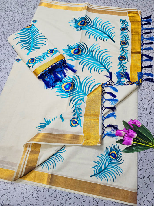 Traditional ONAM Kasavu Collection  KERALA COTTON