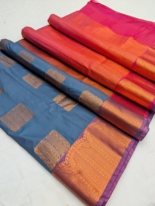 Fancy Border SOFT SILK Sarees