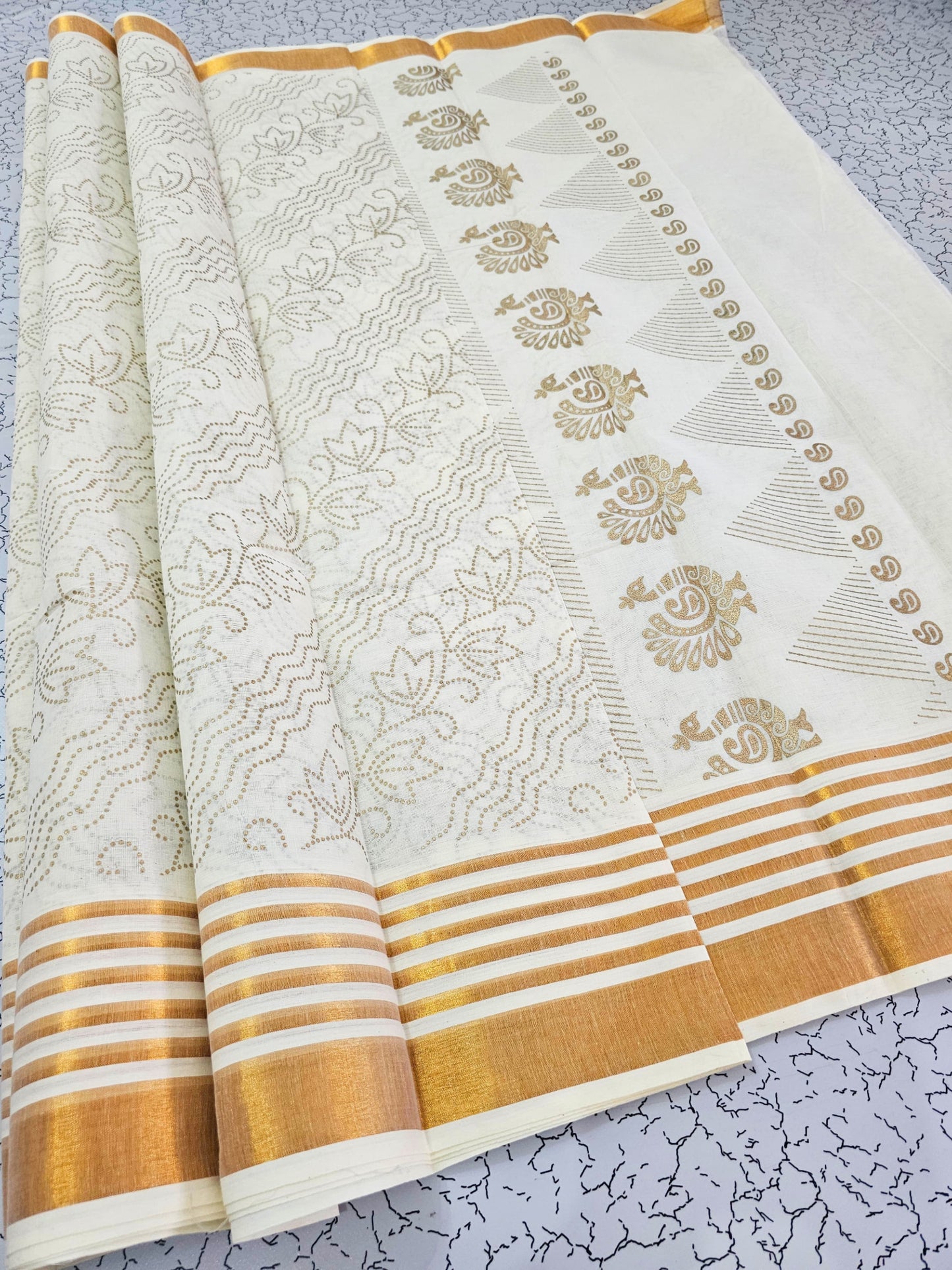 PRINTED WORK Kerala COTTON SAREES