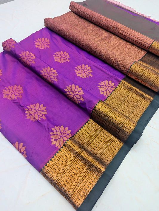 _Fancy KUTTU Border SOFT SILK Sarees _🌺