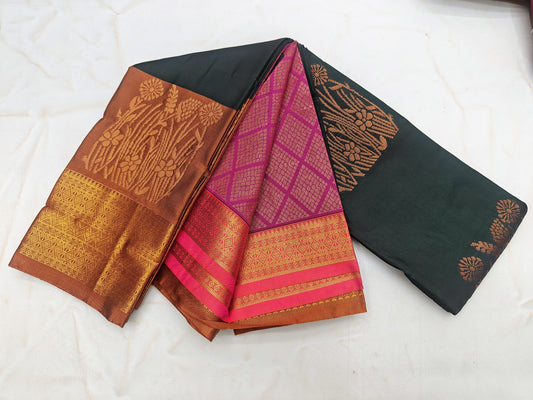 Fancy Kuttu Border SOFT SILK Sarees