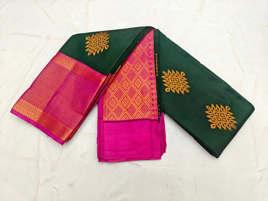 _Fancy KUTTU Border SOFT SILK Sarees