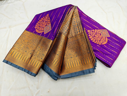 _Fancy Border SOFT SILK Sarees _🌺