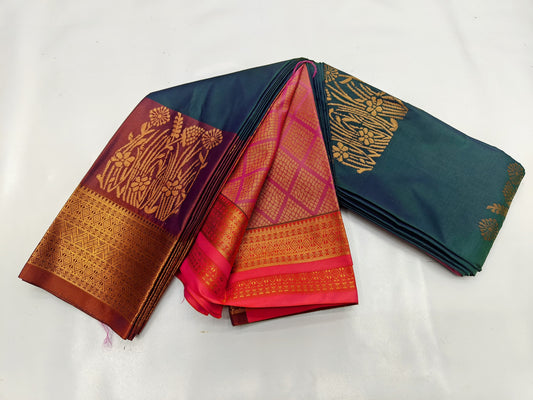 🌺 _Fancy Border SOFT SILK Sarees _🌺