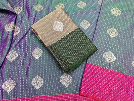 Pink Sliver Zari SOFT SILK Sarees _🌺