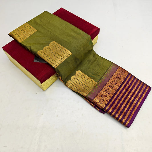 🌺 _Pink copper Zari SOFT SILK Sarees _🌺