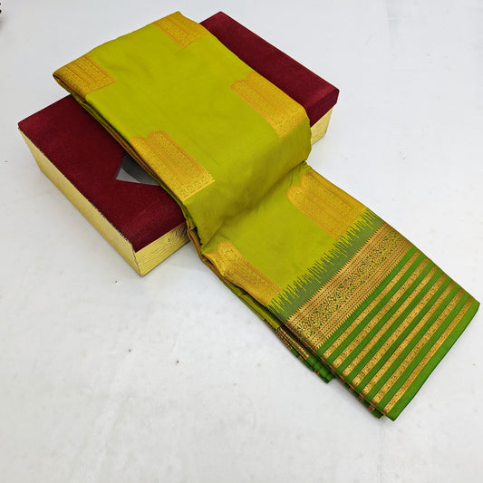 🌺 _Pink copper Zari SOFT SILK Sarees _🌺