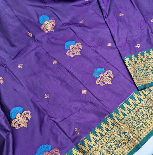 🌺 _Electronic copper Zari SOFT SILK Sarees _🌺