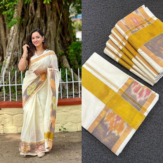 Fancy Border Kerala sarees