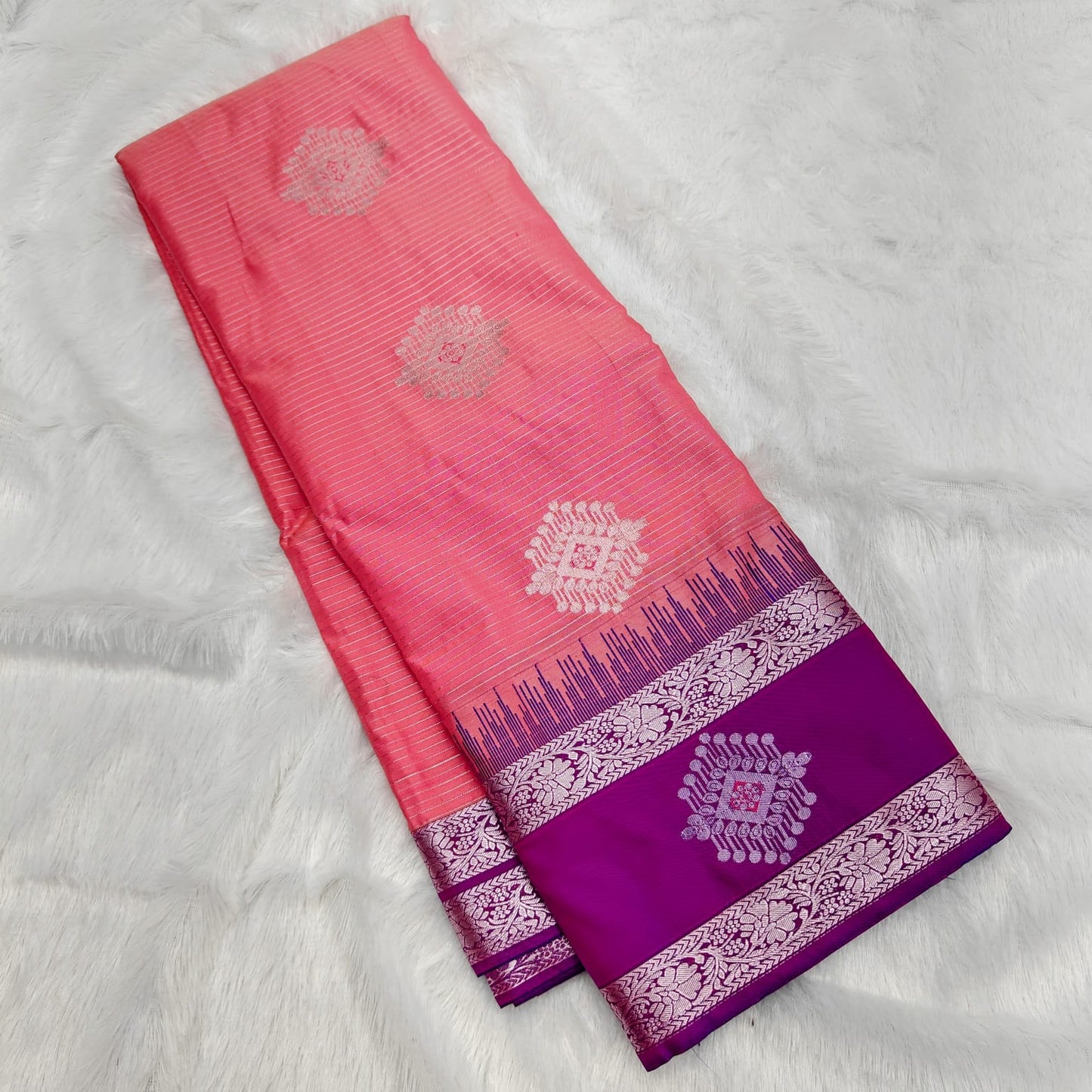 🌺 *_Pink Zari SOFT SILK Sarees _*🌺