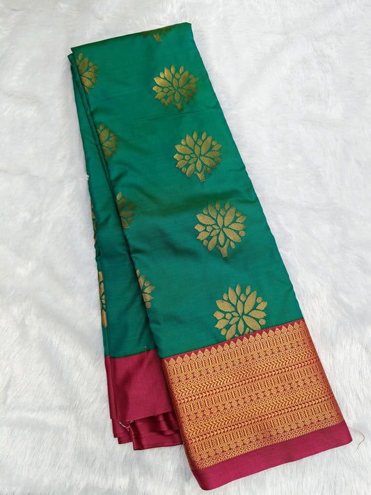 🌺 *_ kuttu Border SOFT SILK Sarees _*🌺