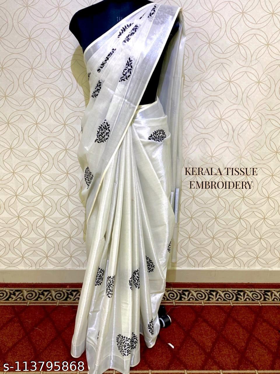 Kerala Kasavu Saree: Buy Latest Indian Designer Kerala Kasavu Saree Online  - Utsav Fashion